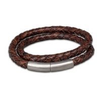 Slim Brown Bracelet for Ashes - Genuine Leather - Companions Haven